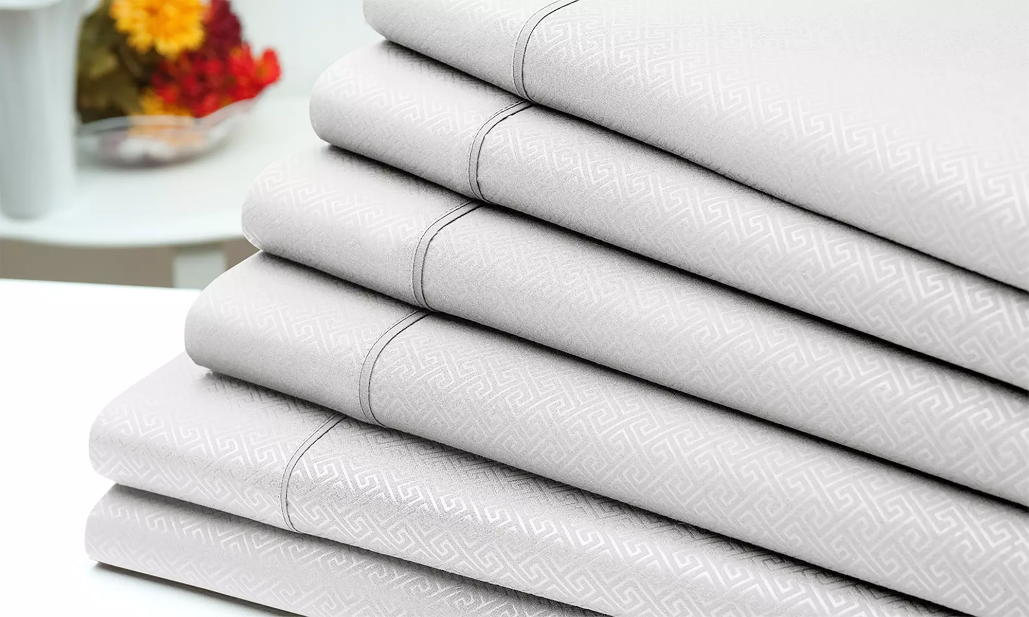 US Army 6 Piece Embossed Greek Key Sheet Set
