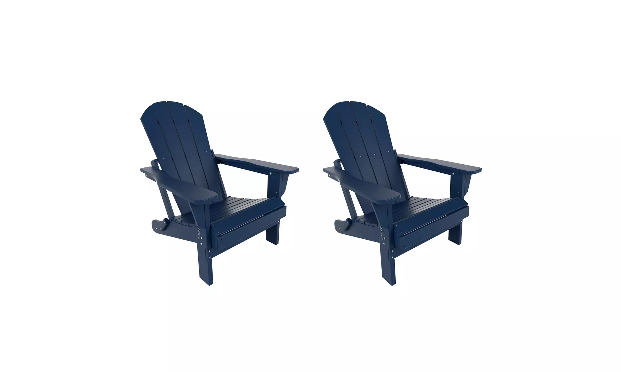 WestinTrends Malibu HDPE Outdoor Patio Folding Poly Adirondack Chair Set Of 2