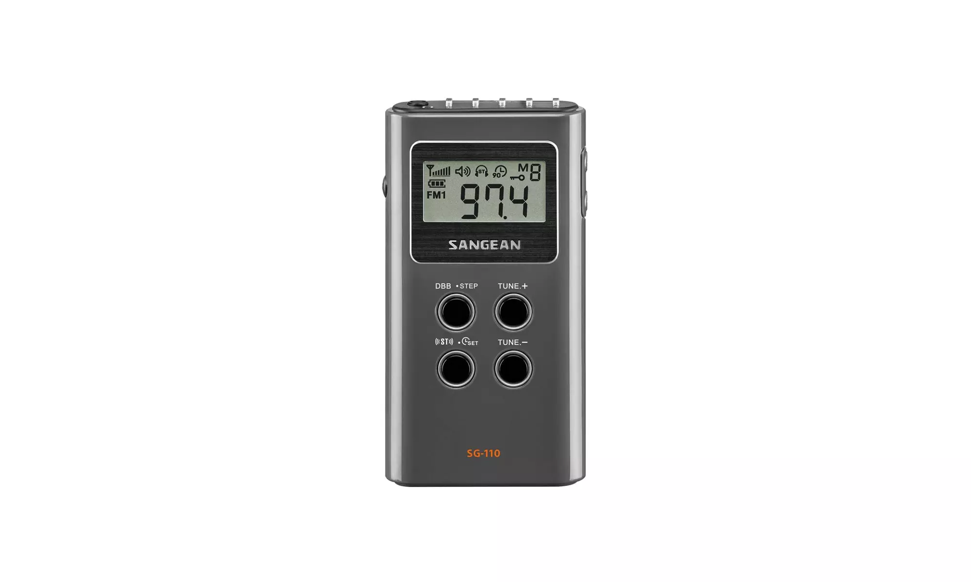 Sangean SG-110 FM-Stereo / AM Pocket Receiver (Dark Gray) - Primary Image