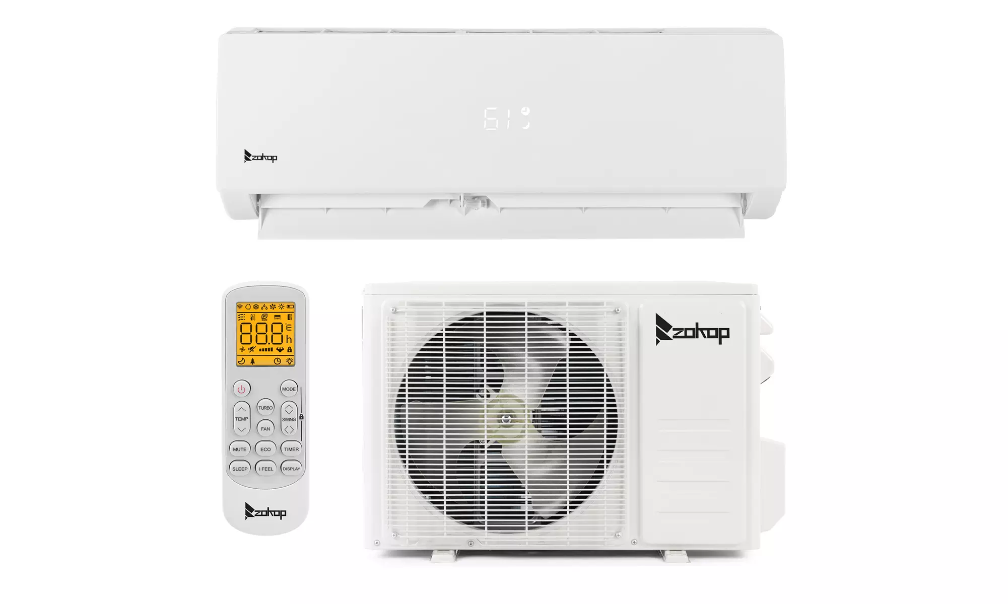 18000BTU Smart Split Type Type Inverter Air Conditioners with Heating Function - Primary Image