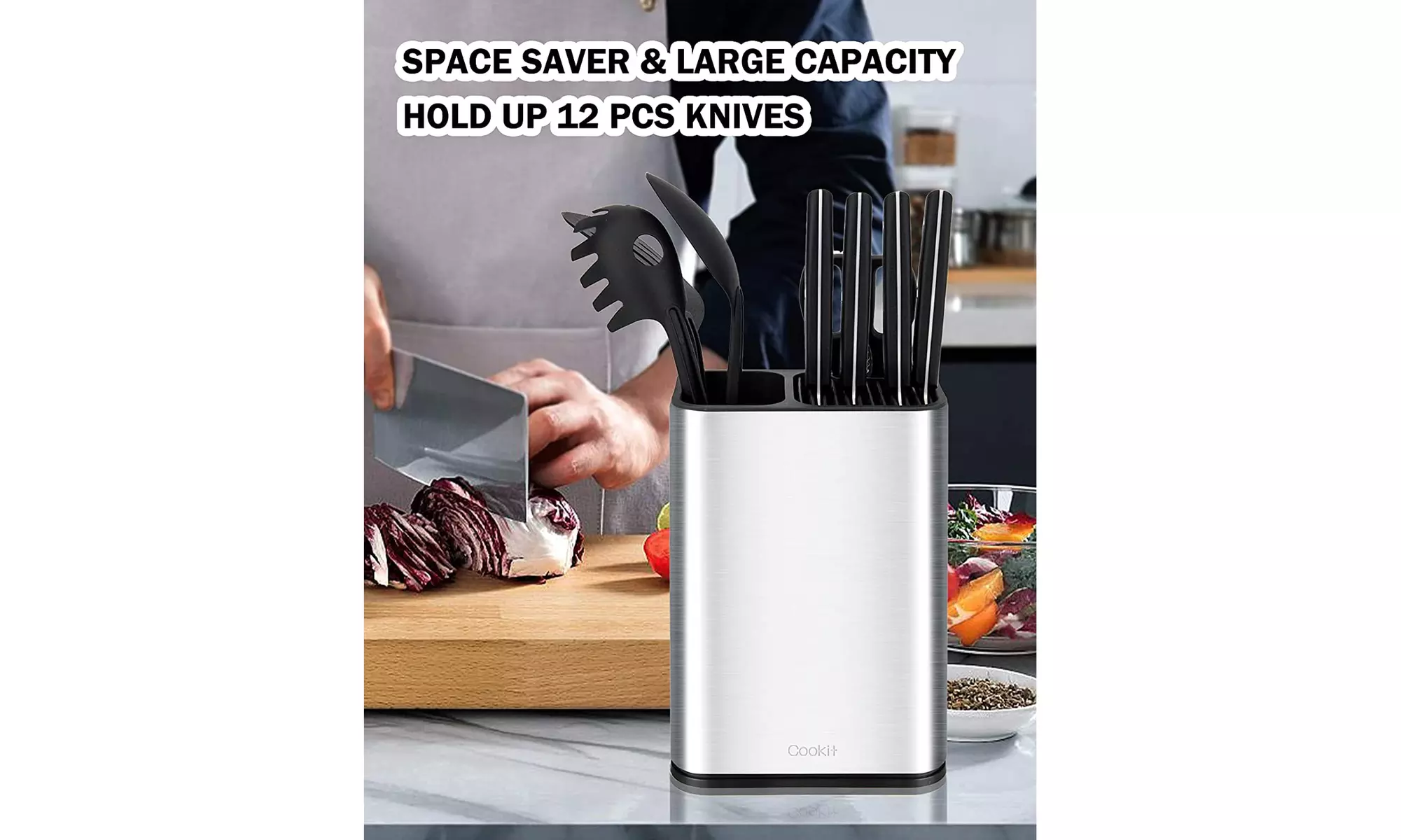 Universal Stainless Steel Knife Block Without Knives - Second Medium