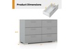 Costway 4 or 6 Drawer Storage Cabinet with Metal Legs and Handles - Second Medium
