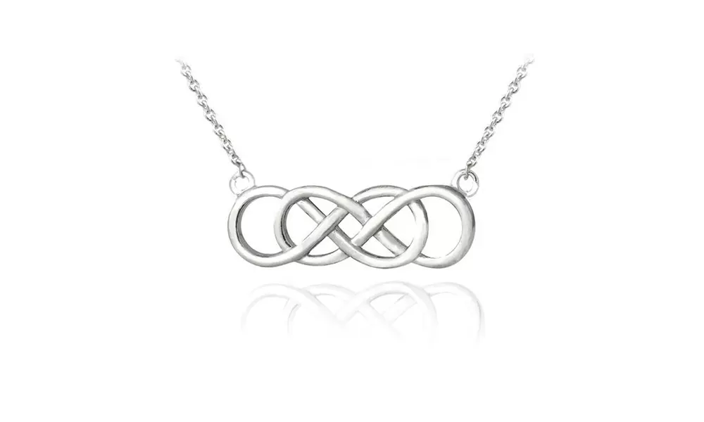 Sterling Silver Double Infinity Necklace