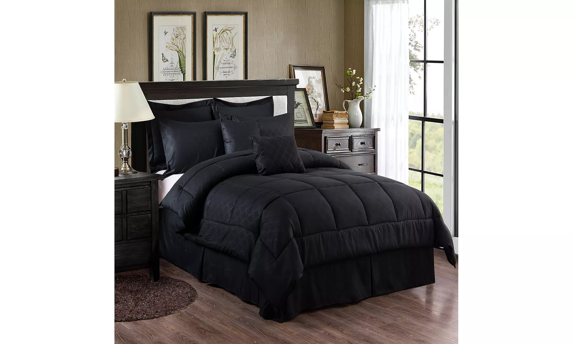 Plaid Comforter And Sheet Set Bed in A Bag(8- or 10-Piece) - Primary Image