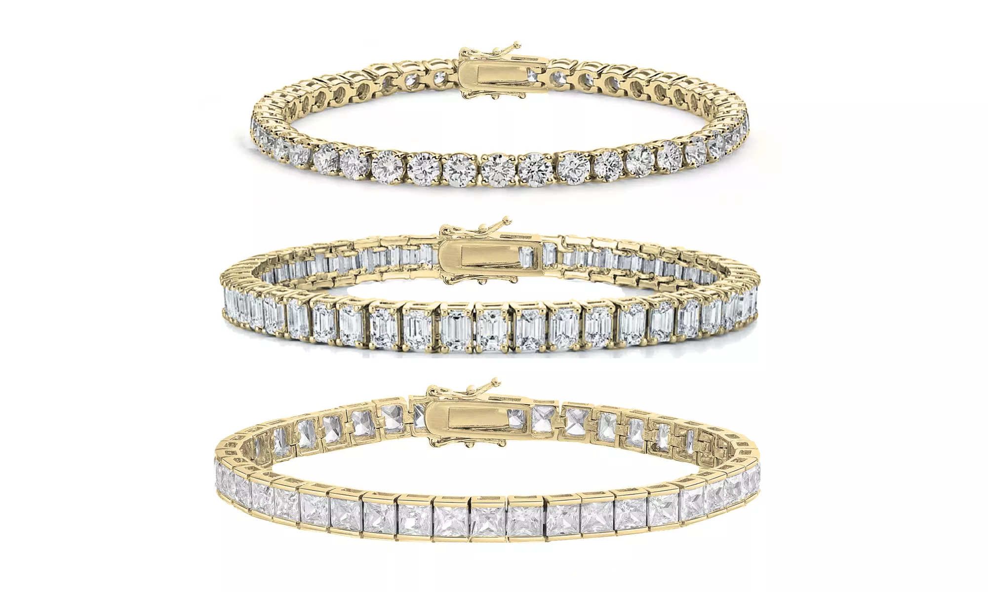 Crystal Tennis Bracelet Collection Made With Cubic Zirconia Stones
