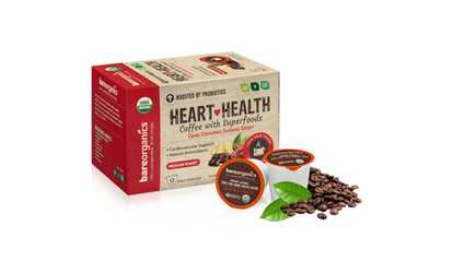 BareOrganics HEART HEALTH COFFEE with Superfoods (Keurig Compatible) 12ct 