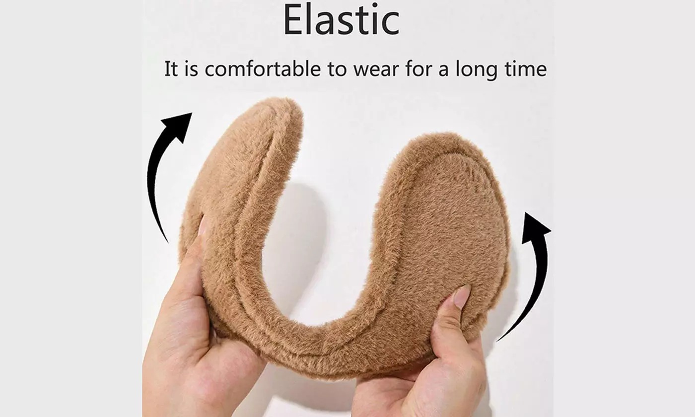 Unisex Winter Foldable Faux Fur Earmuffs 