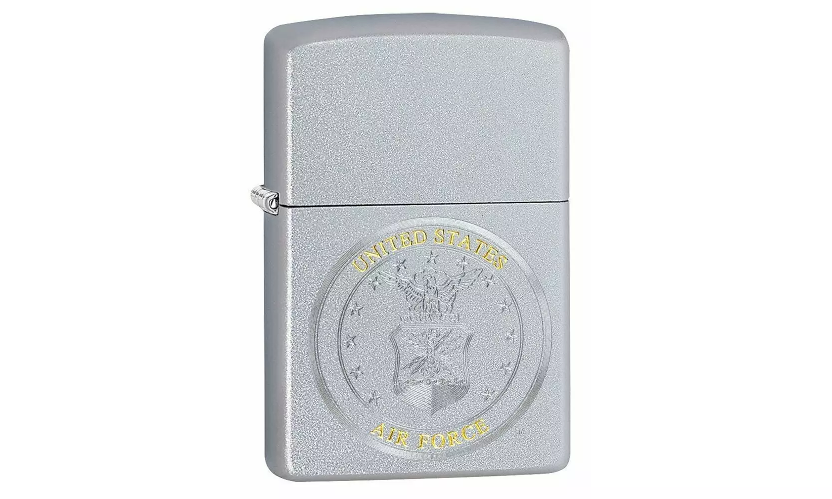 Zippo USA Air Force Military, Genuine Satin Chrome Windproof Lighter NEW #49147 - Primary Image
