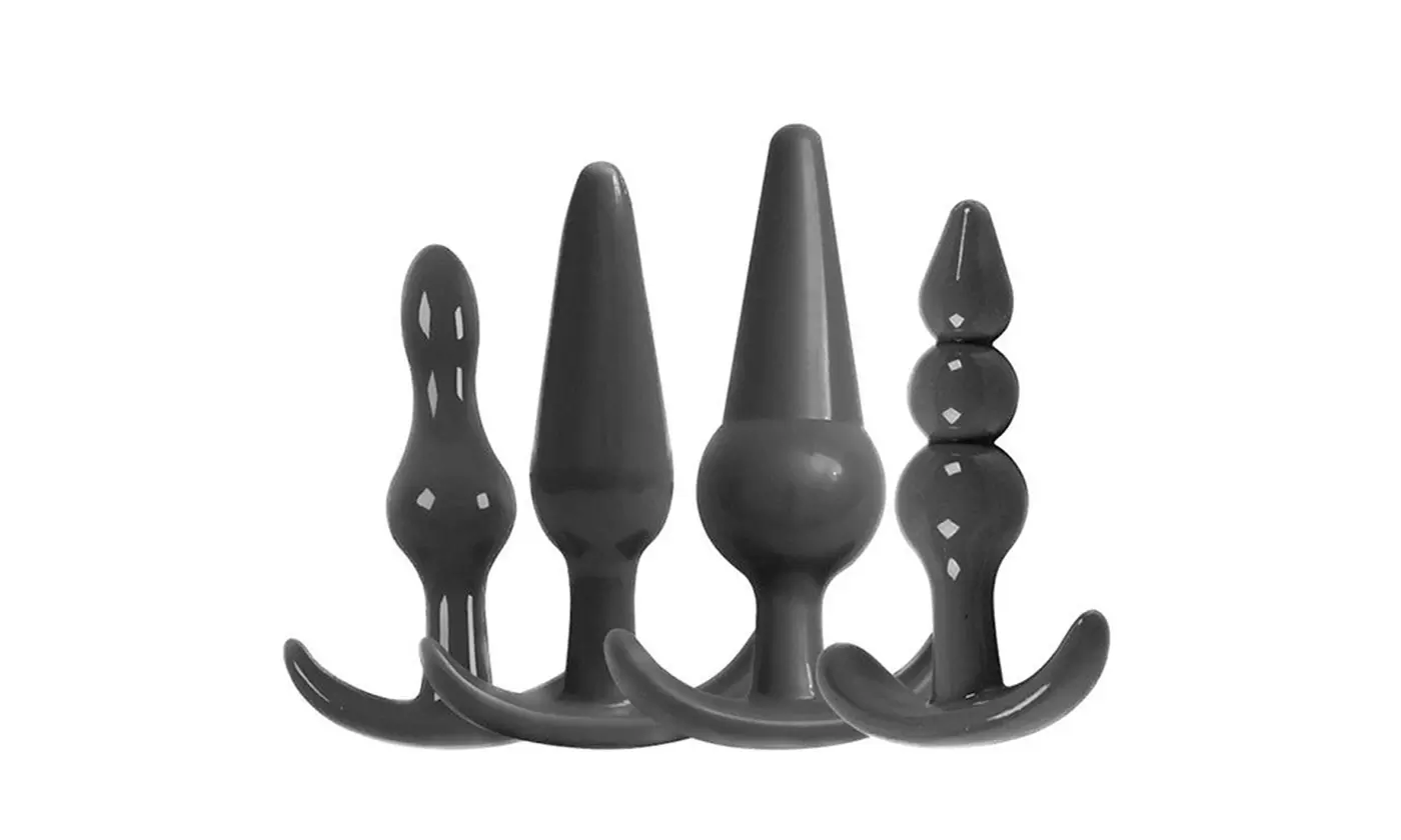 Beginners' Flexible Anal Plug Set (4-Piece) Adult Sex Toys Massager