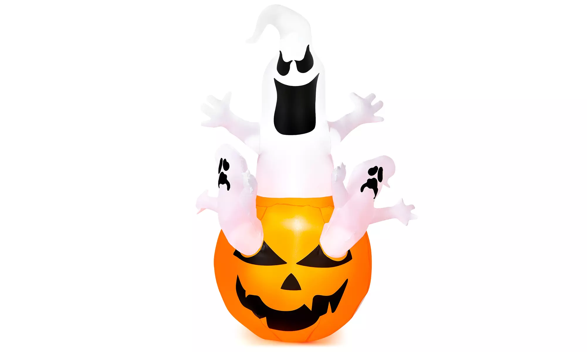 Costway 6FT Halloween Inflatable Ghost Pumpkin-Halloween Blow Up Yard Decoration - Second Medium
