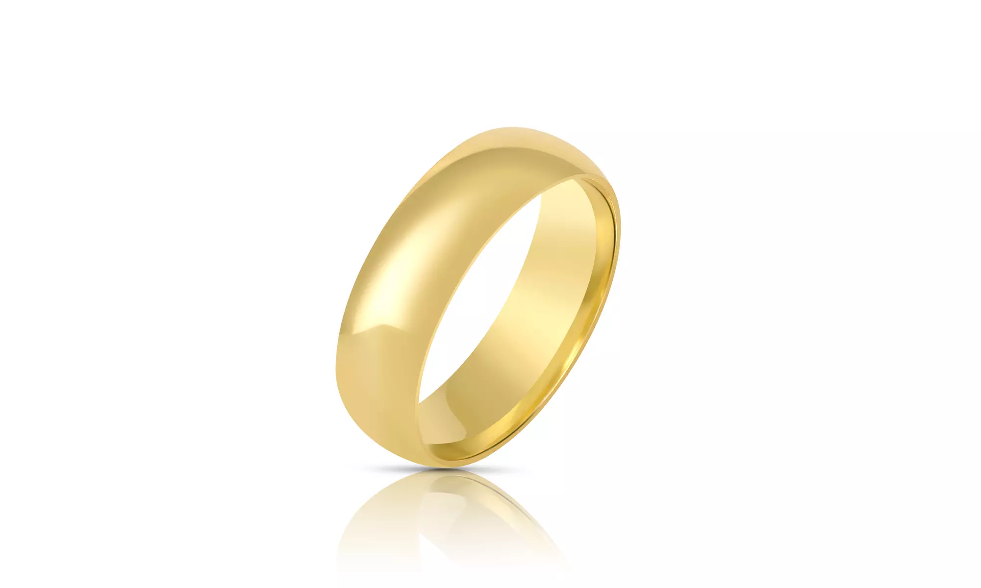 14K Gold Plated Wedding Band Collection in Solid Sterling Silver