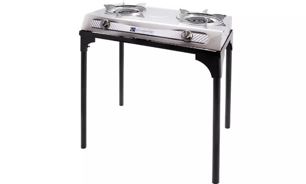 Stansport Stainless Steel 2 Burner Stove with Stand - Primary Image