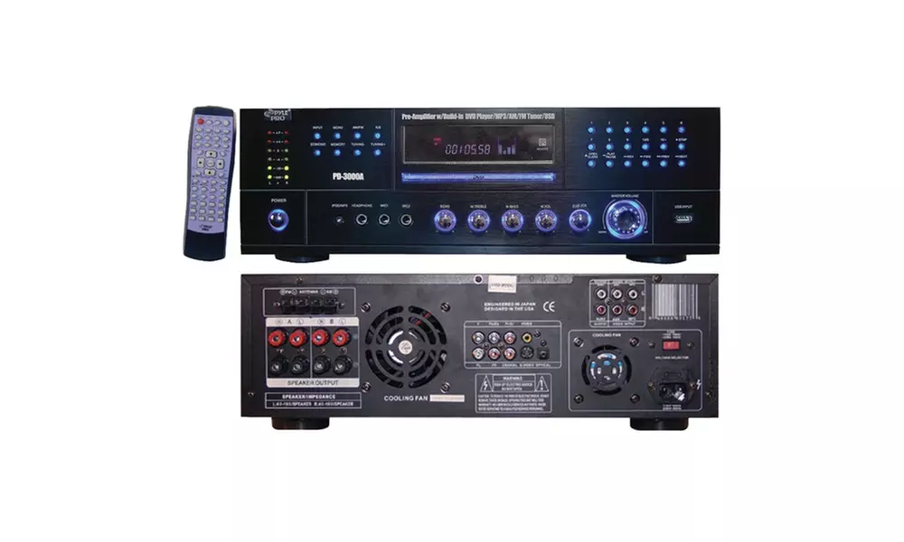 Pyle Home Pd3000a 3,000-watt Am/fm Receiver With Built-in Dvd - Primary Image