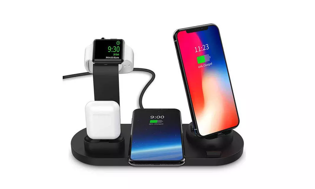 4 in 1 Wireless Charging Station Dock Charger Stand For Watch iPhone Air Pods - Second Medium