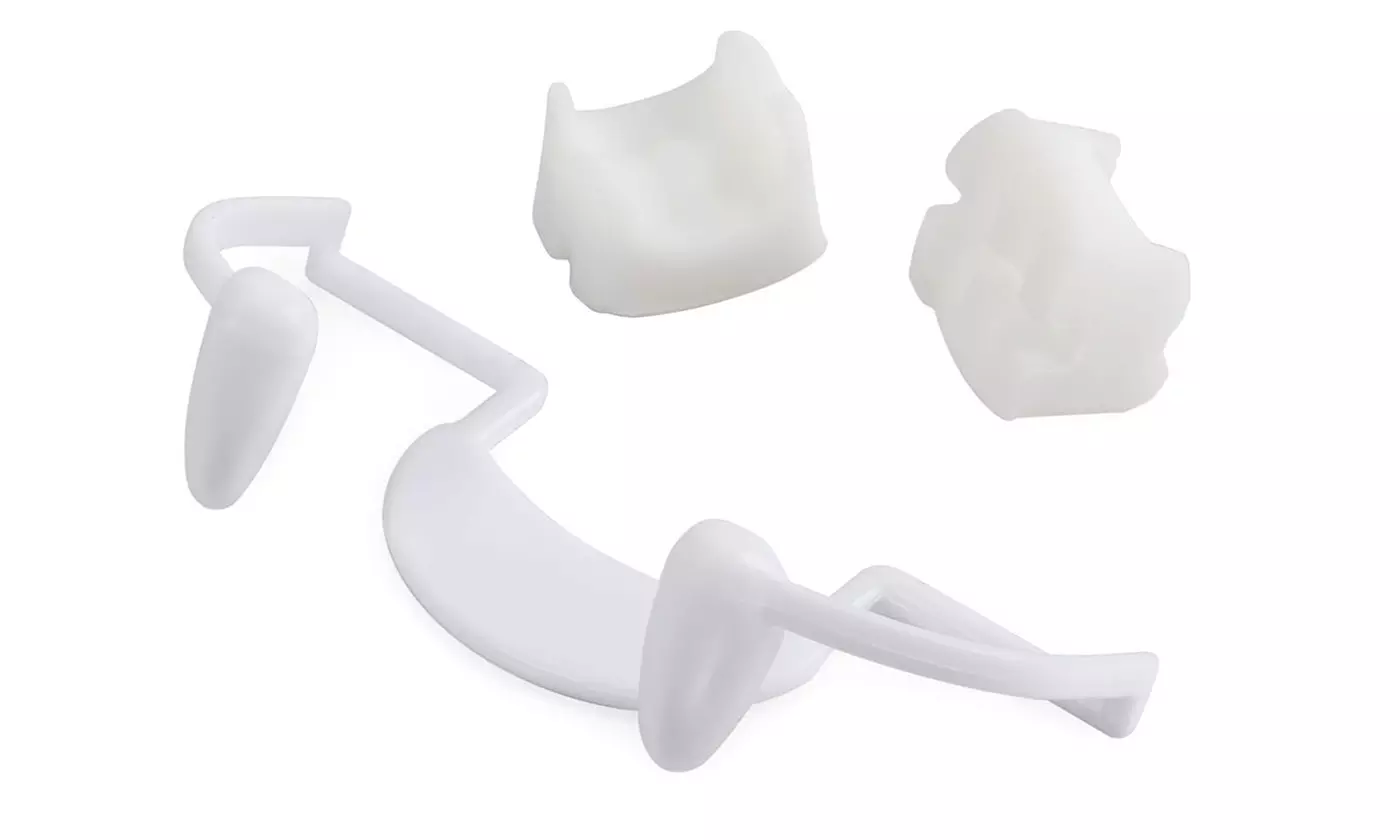 4 Sets Reusable Halloween Retractable Vampire Fangs White Plastic Zombie Teeth