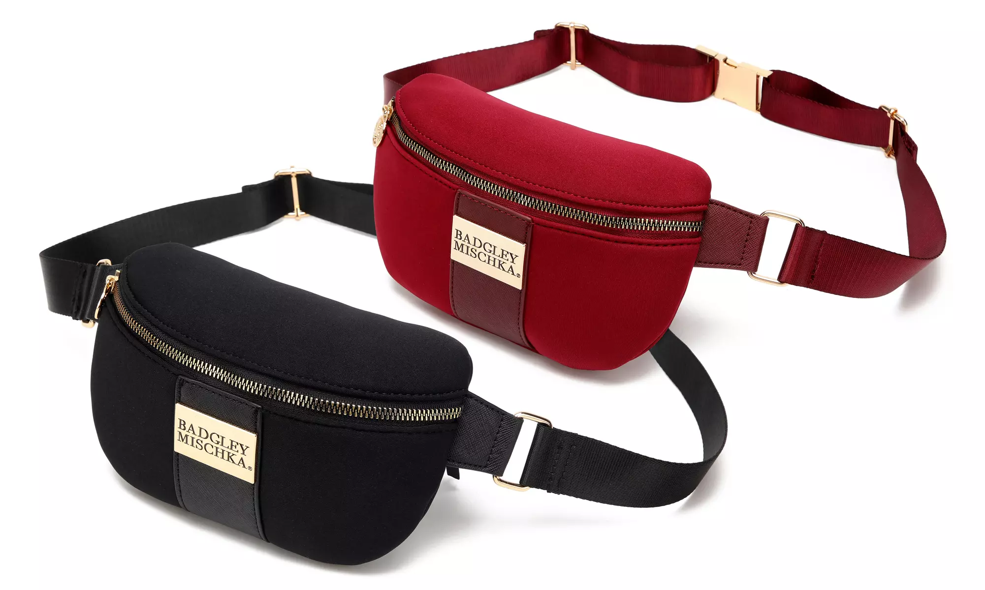 BADGLEY MISCHKA Sage Scuba and Vegan Leather Belt Bag - Fanny Pack