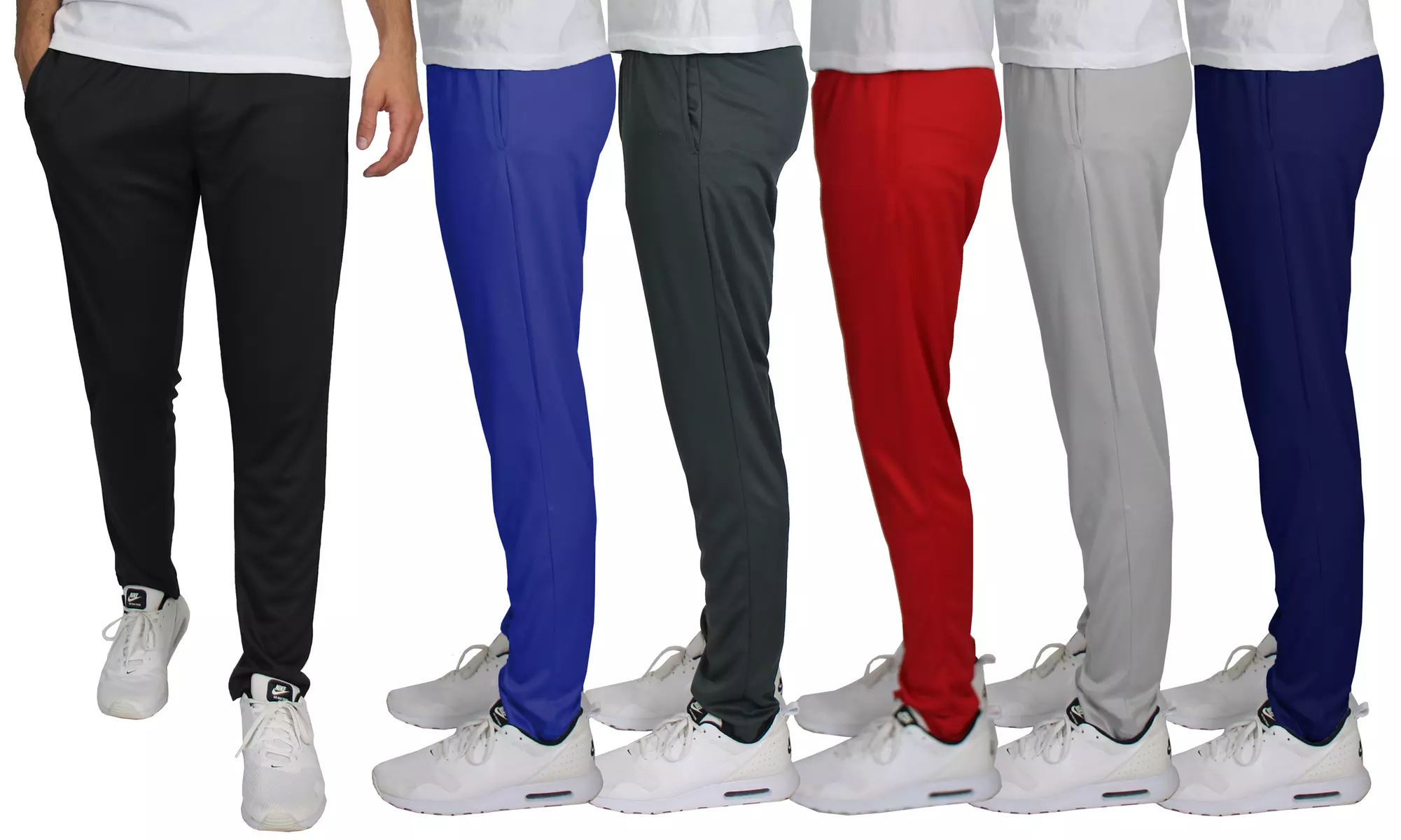 (3Pack) Men's Dry Fit Moisture Wicking Performance Active Pants (Sizes, S-3XL) - Primary Image