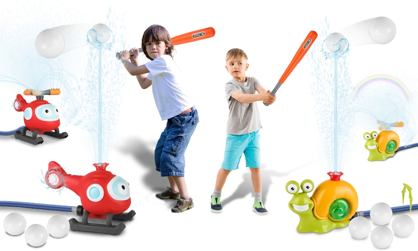 iMounTEK 2-In-1 Water Sprinkler Baseball Toy Water Tee Ball Set (Multi-Options)