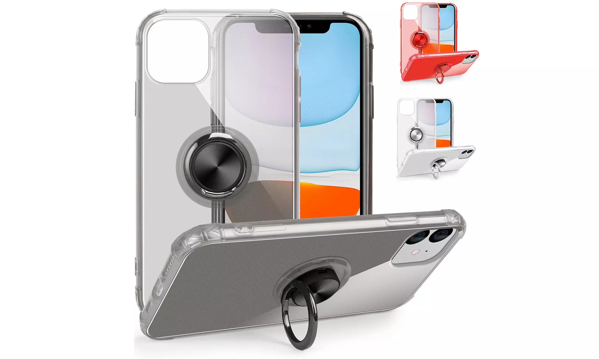 AICase Magnetic Ring Holder Bracket Case For Apple iPhone 11,11 Pro,11 Pro Max - Primary Image