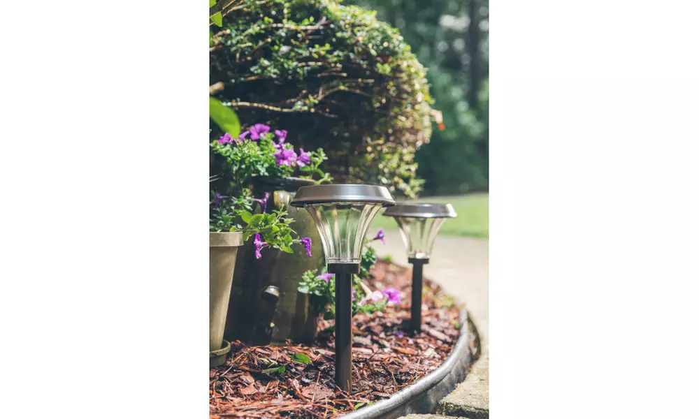 Moonrays 91754 Richmond Solar LED Metal Path Light, Rubbed Bronze (Pack of 2) - Second Medium