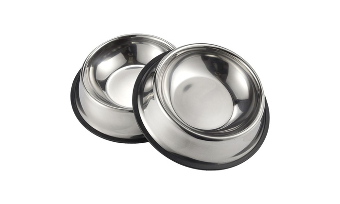 large metal dog bowls