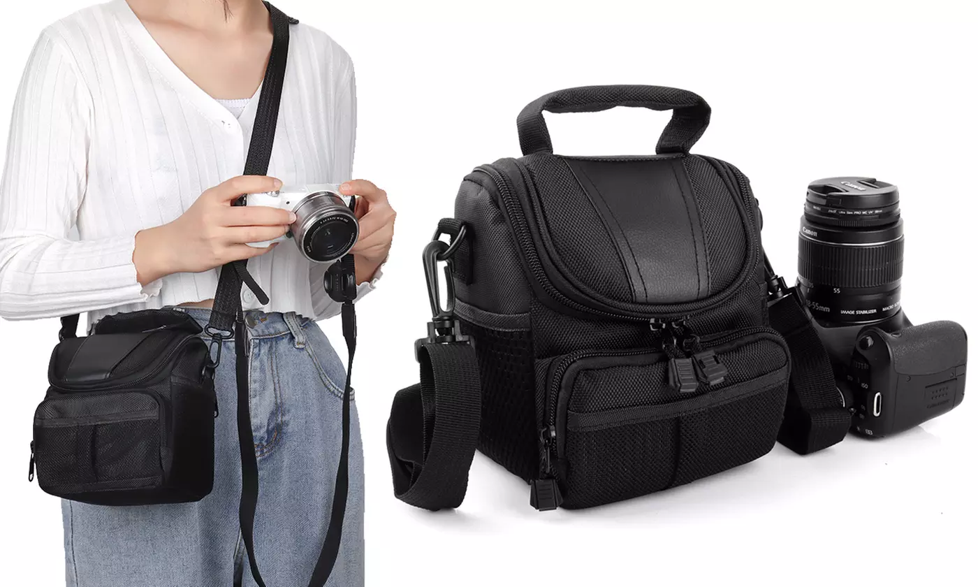 Camera Case Bag Protective Lens Holster Shoulder Bag for Sony  Nikon Canon DSLR - Primary Image