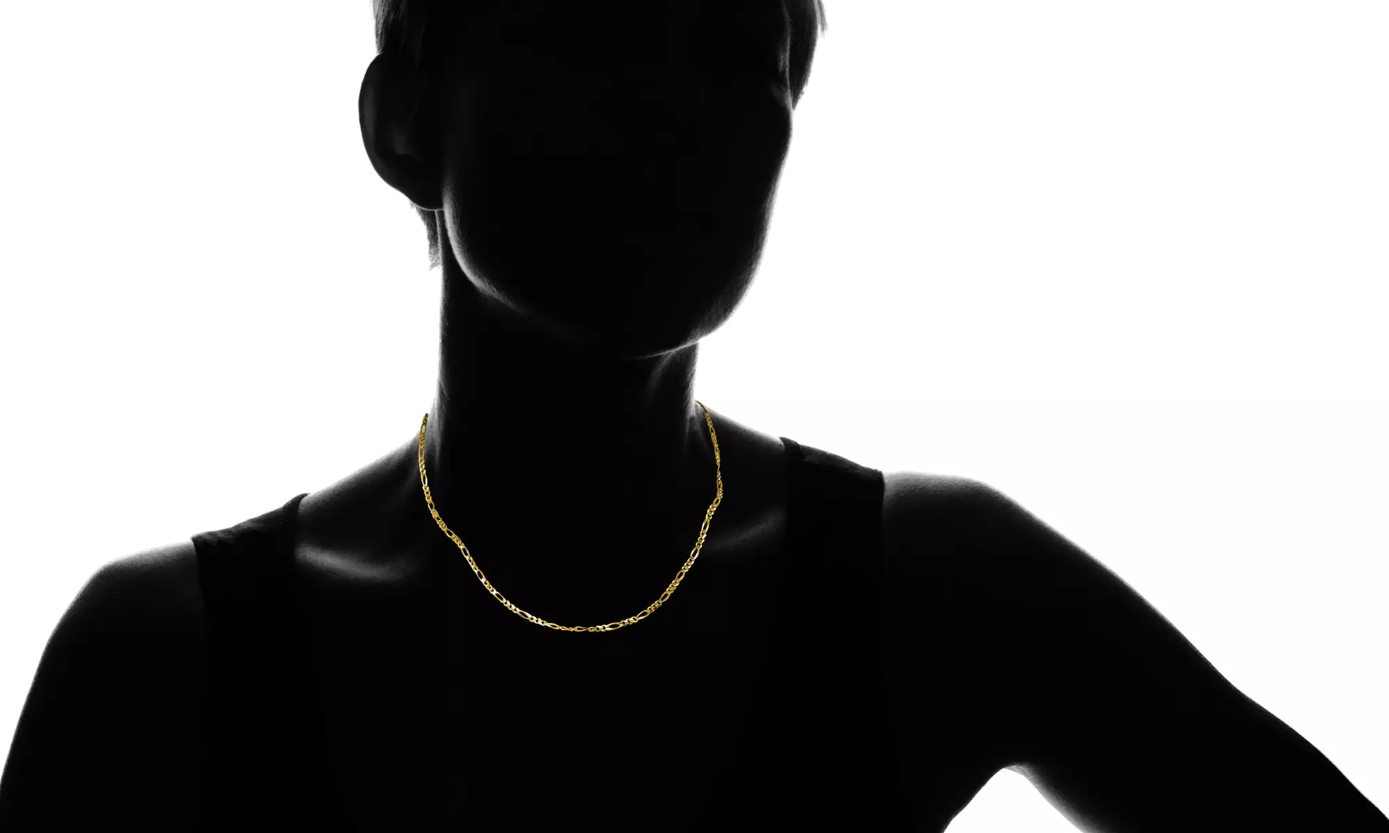 18K Gold Over Sterling Silver Figaro Chain Necklace by Paolo Fortelini