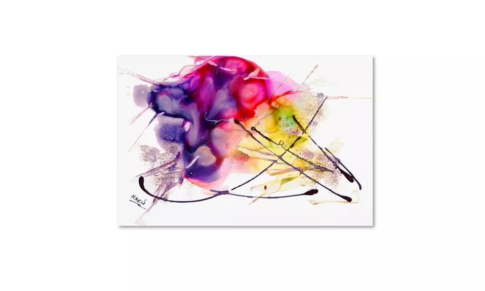 Mako 'Abstract 08' Canvas Art - Second Medium