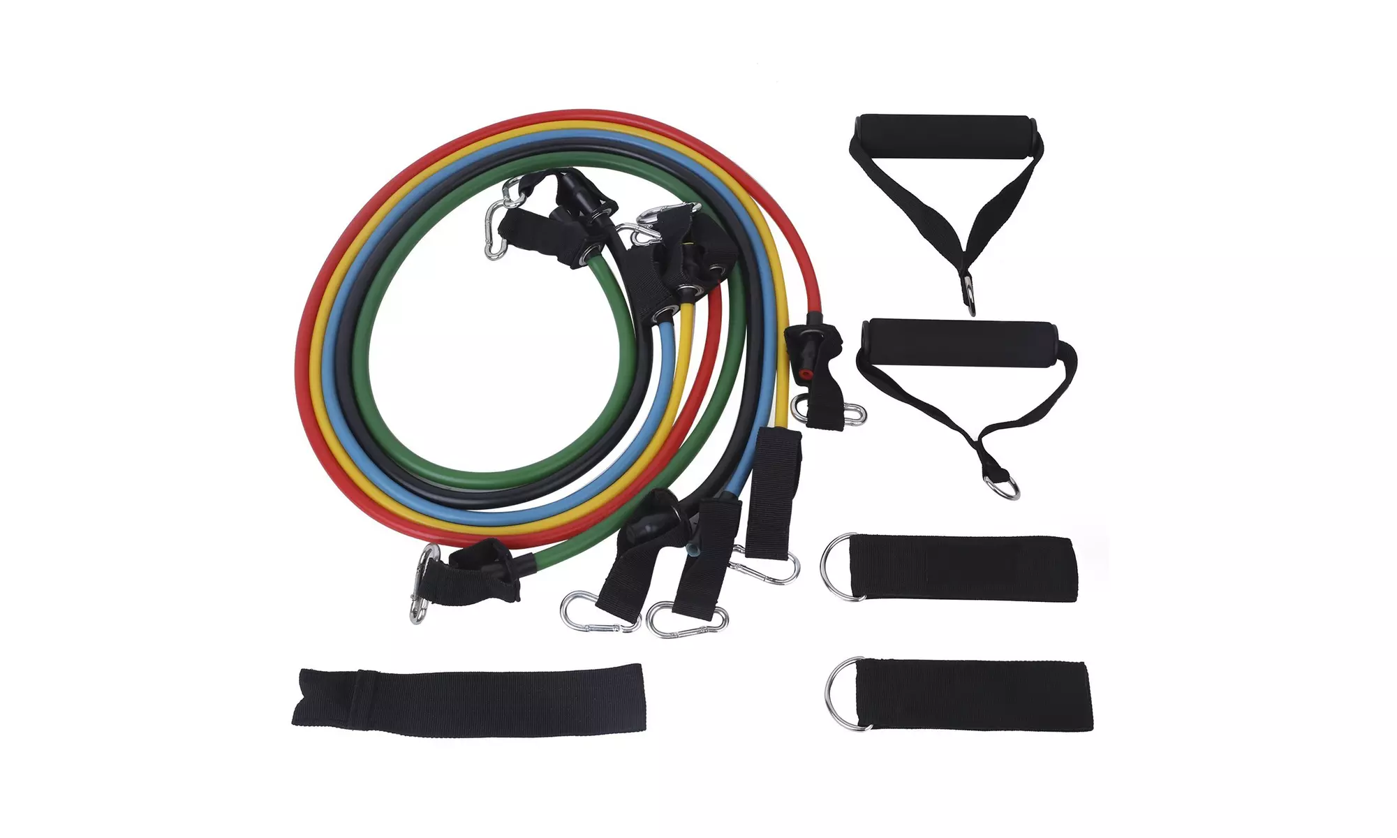 11 PC Latex Resistance Bands Exercise Set - Primary Image