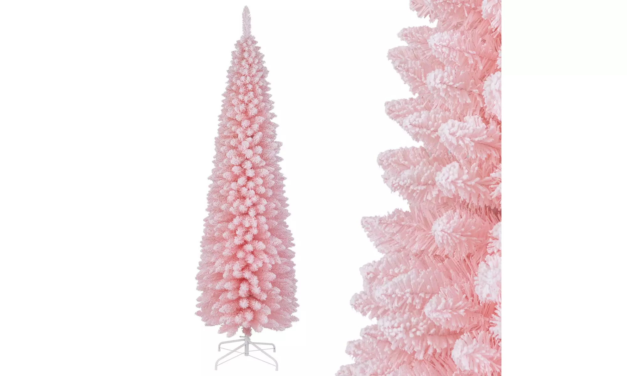 Costway 5/6/7/8 FT Artificial Christmas Tree with 328 Branch Tips Metal Stand