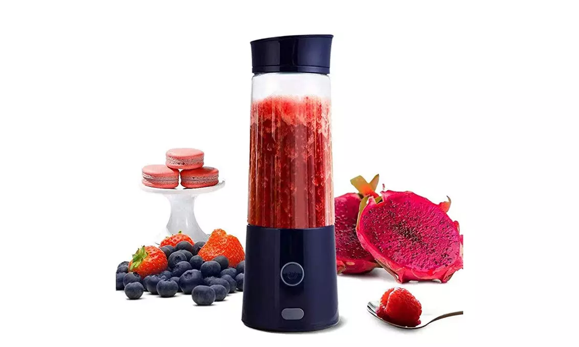 Portable Blender, TOPQSC Macaron Small Portable USB Rechargeable Juicer fruit - Primary Image