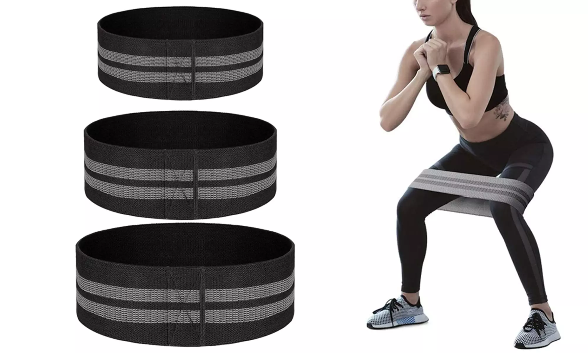 Exercise Bands Non Slip Resistance Bands for Legs Workout Bands - Primary Image