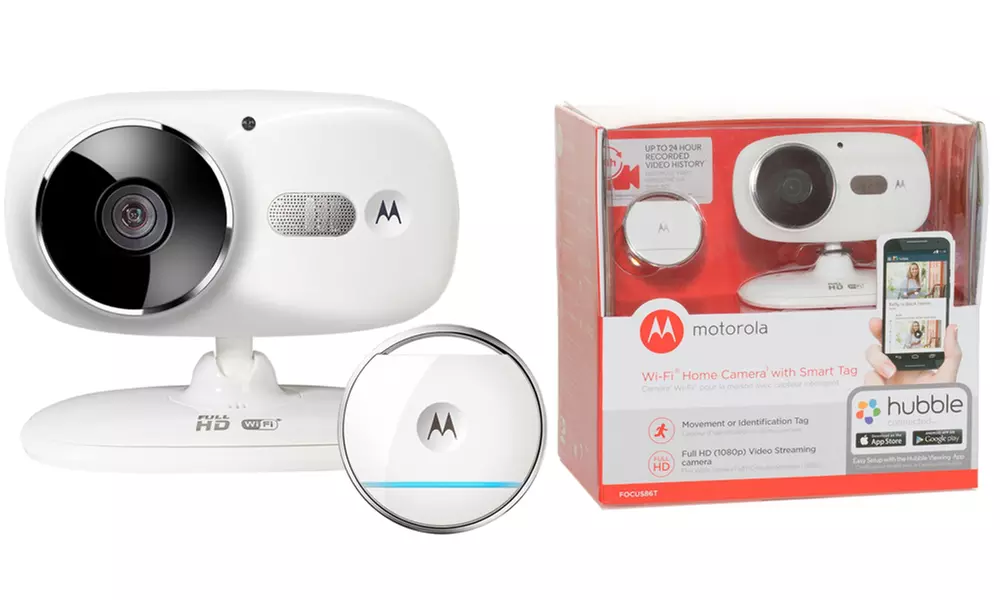 Motorola 1080P FOCUS86T WiFi Home Surveillance Camera with Smart Tag (1- or 2-Pack) - Primary Image