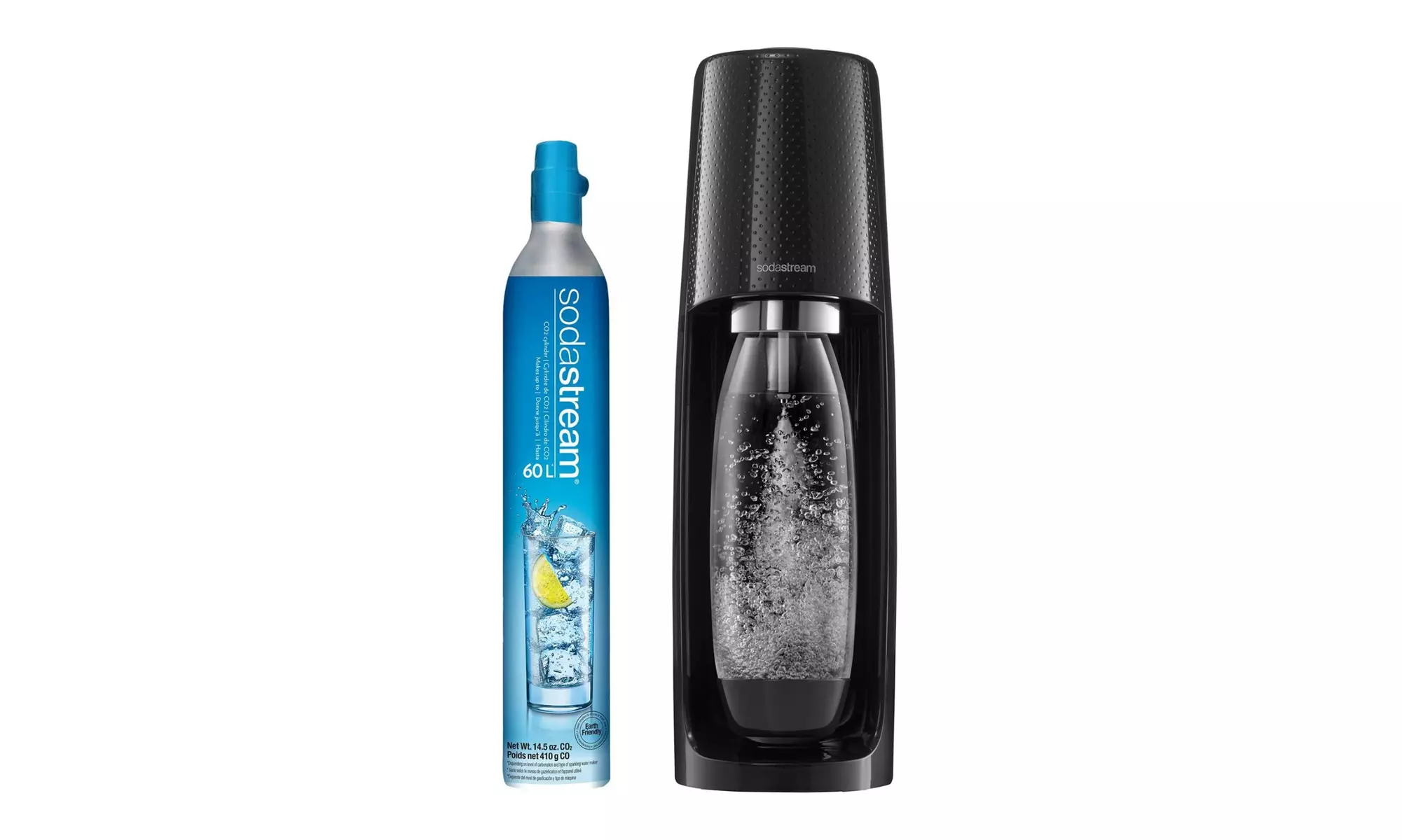 SodaStream Fizzi Sparkling Water Maker (Black) with Co2 Cylinder and 1L Bottle - Second Medium