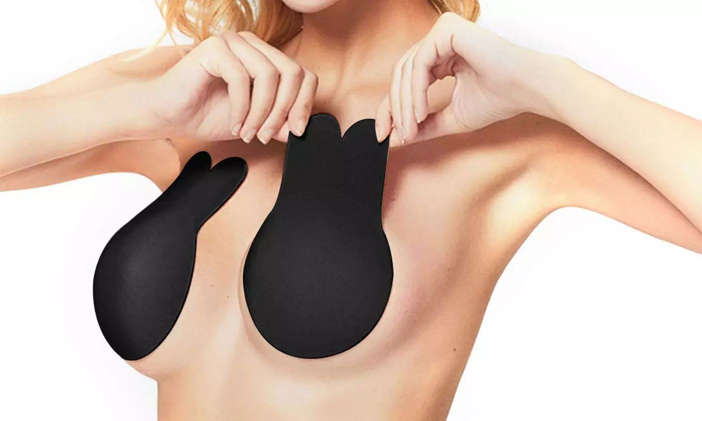 2-Pack Women's Invisible Lifting Bras Reusable Silicone Nipple Covers Backless
