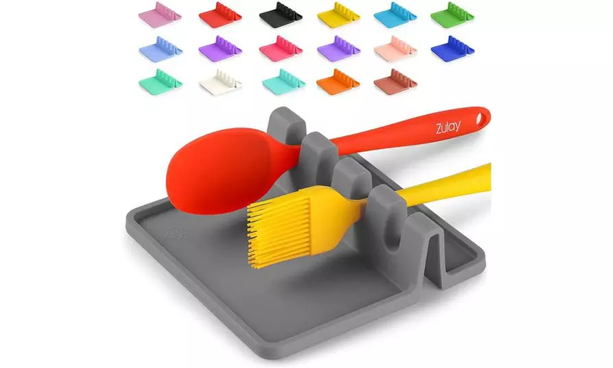 Zulay Kitchen Heat Resistant Silicone Utensil Rest with Drip Pad - Primary Image