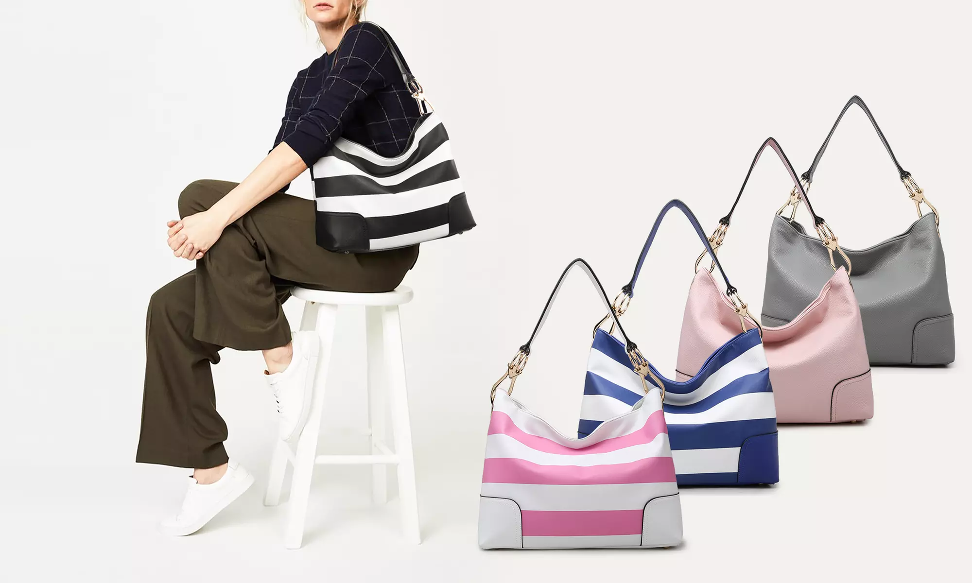 MMK COLLECTION Haley tote Hobo Shoulder Handbags - Primary Image