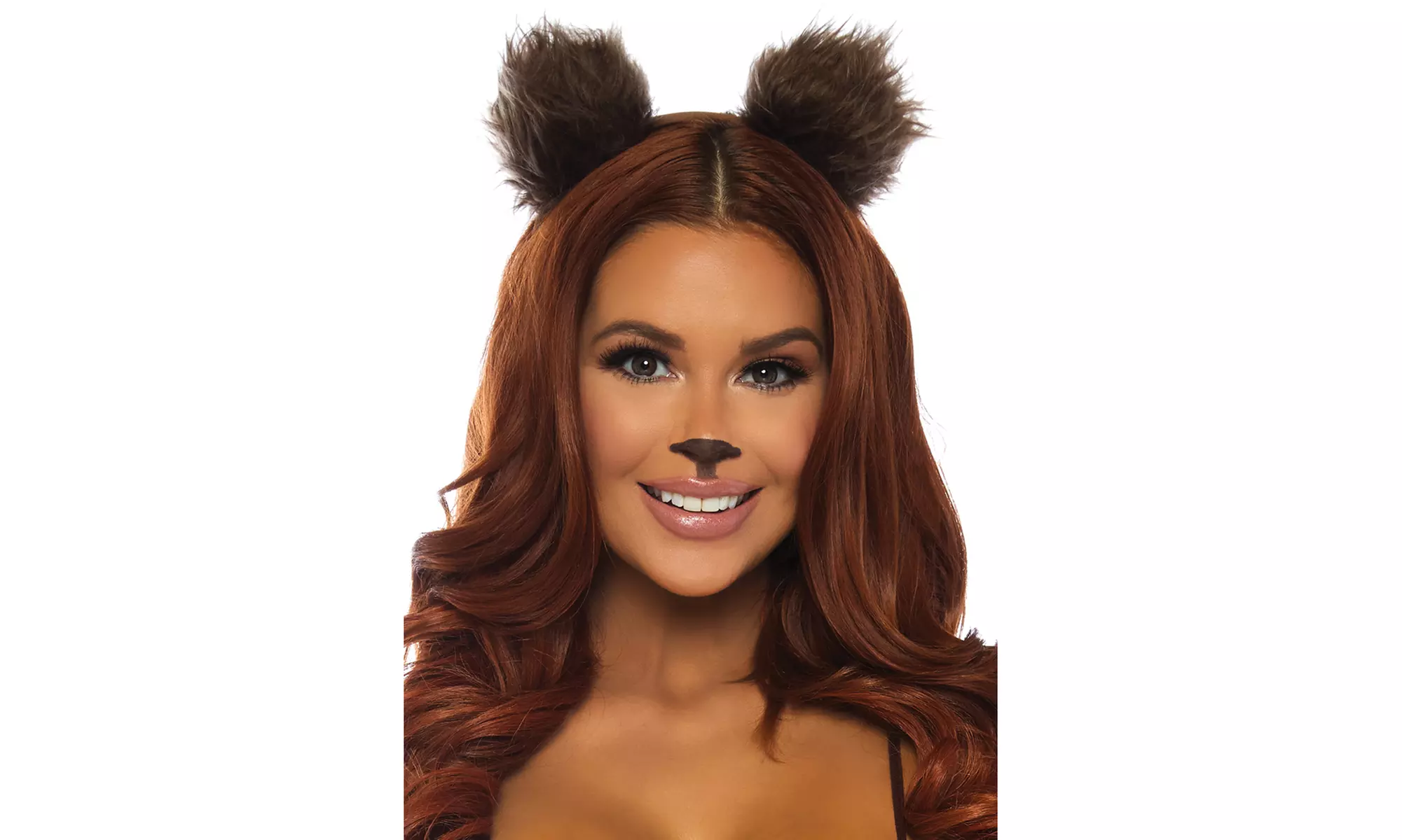 Leg Avenue Plush Bear Ears Headband Cute Animal Hair Accessory For Women - Primary Image