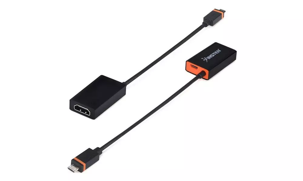 Insten Micro USB SlimPort (MyDP) to HDMI Video out HDTV Adapter - Second Medium