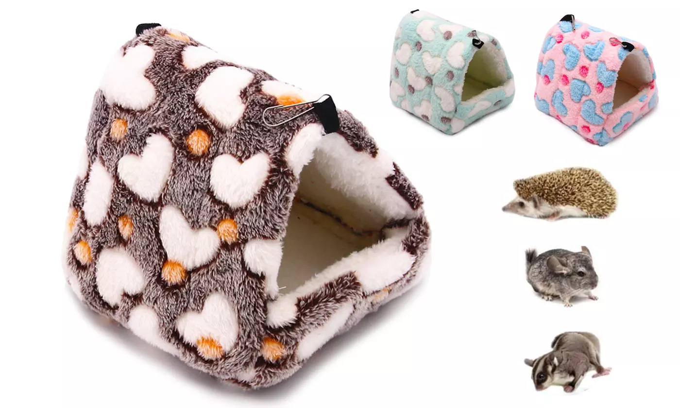 Small Pets Nest Hamster Hedgehog Totoro Pig Love Pattern Hammock Bed House Cage - Primary Image