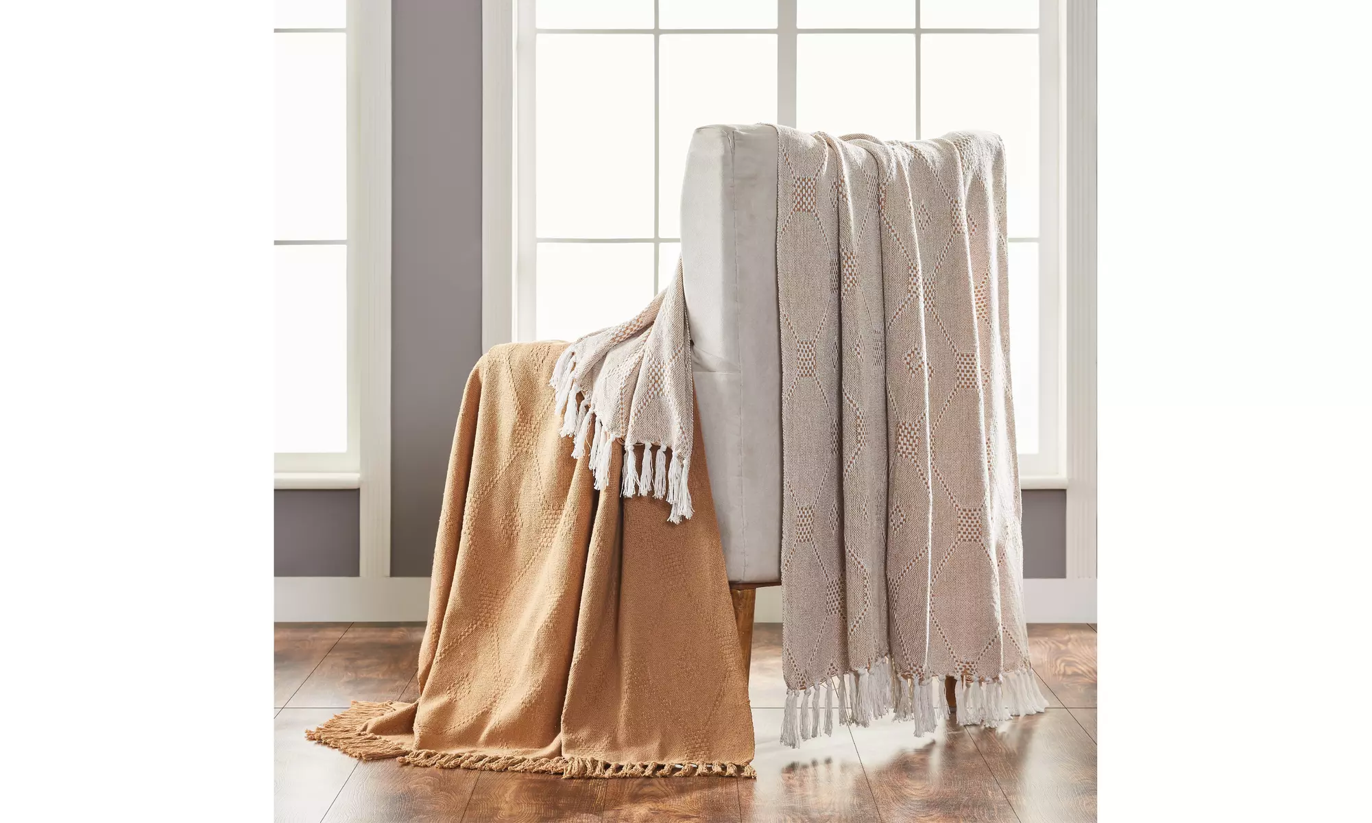 Modern Threads 2 Pack 100% Cotton Chester Throw - Second Medium