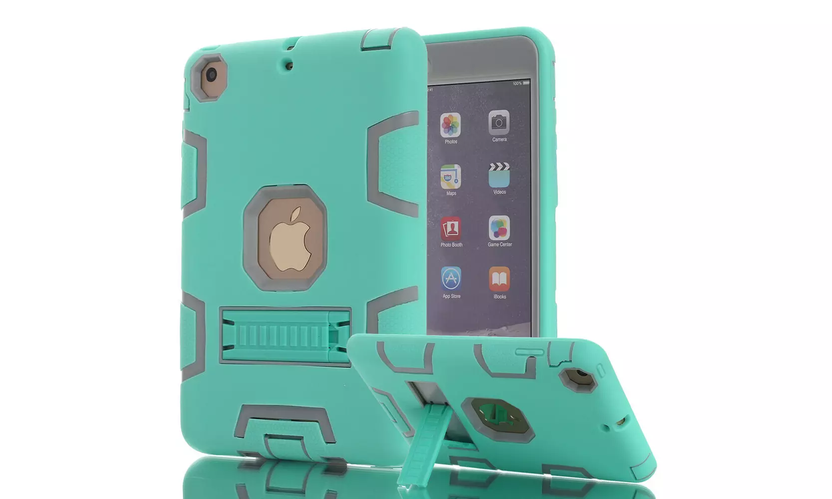 For Apple iPad Air(1st Generation) Shockproof Heavy Duty Rubber Case Stand Cover - Second Medium