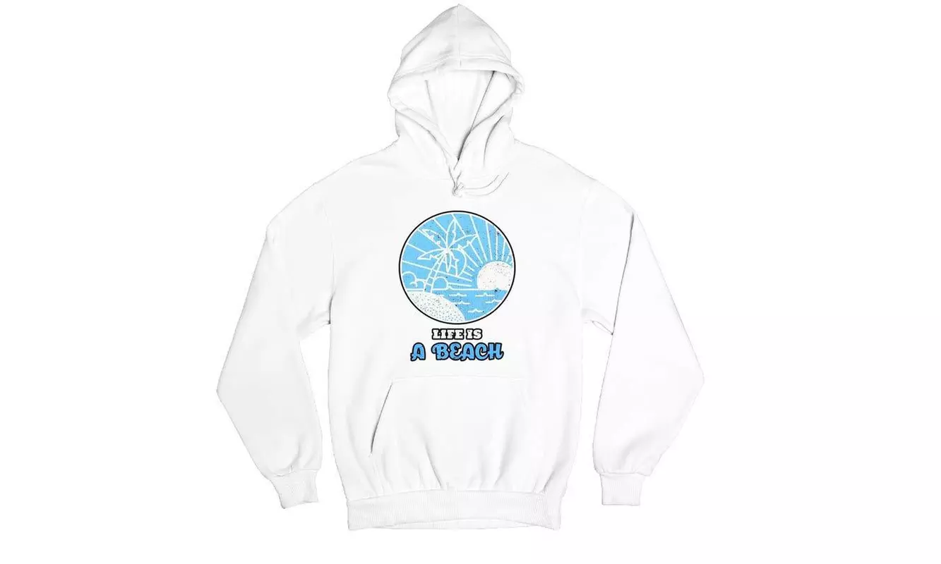 Life is a Beach Funny Summer Vacation Travel Fashion  Hoodie Sweatshirt - Second Medium