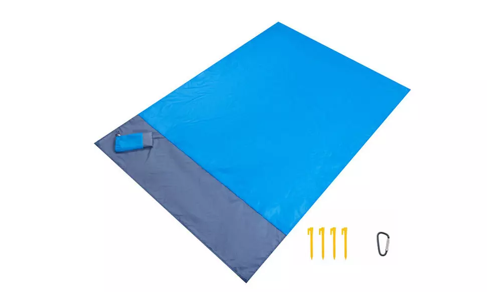 Extra Large Sandproof Beach Mat Blanket for Picnic Camping Hiking 83"x78" 