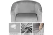 Velvet Arm Chair Home Modern Club Chair Accent Chair Upholstered Barrel Chair - Second Medium