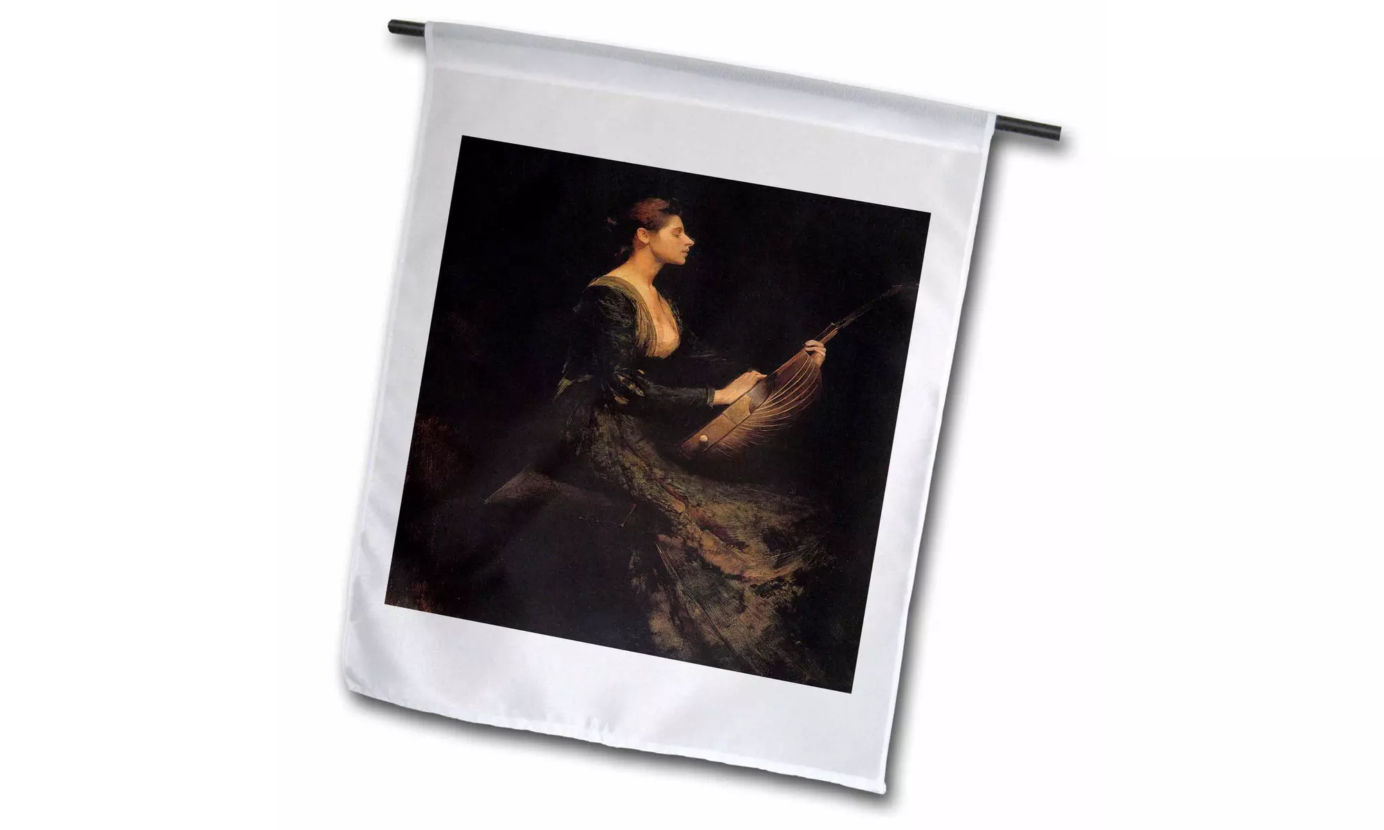  Garden Flag Lady with a Lute by Thomas Wilmer Dewing - 12 by 18-inches  - Primary Image