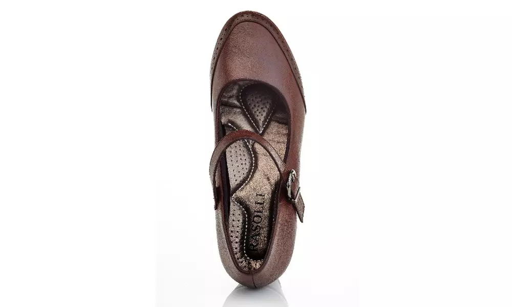 Rasolli Women's Virginia Mary Jane Wedge Pumps