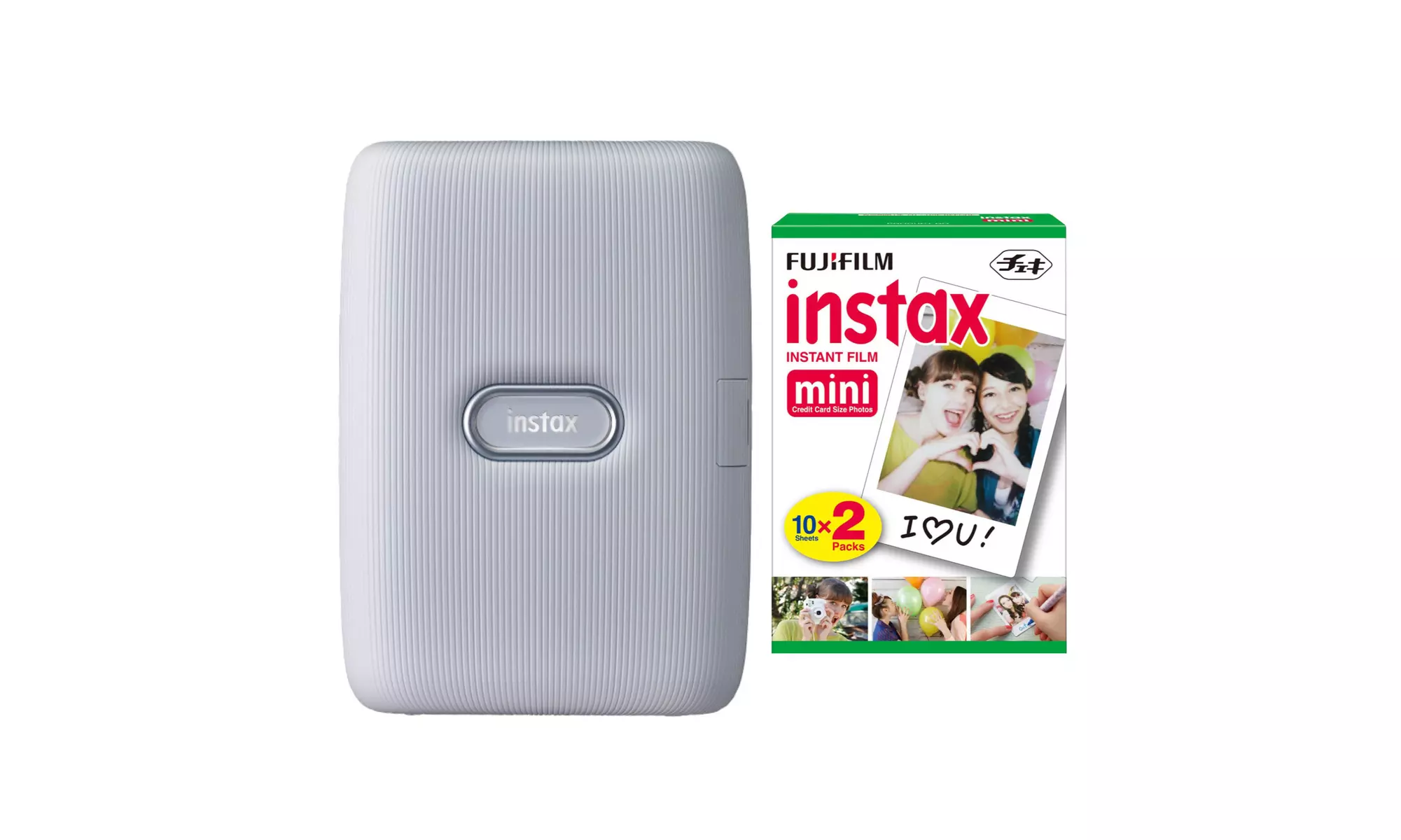 Fujifilm Instax Mini Link Instant Smartphone Printer (ASH) with Instax Film Pack - Primary Image