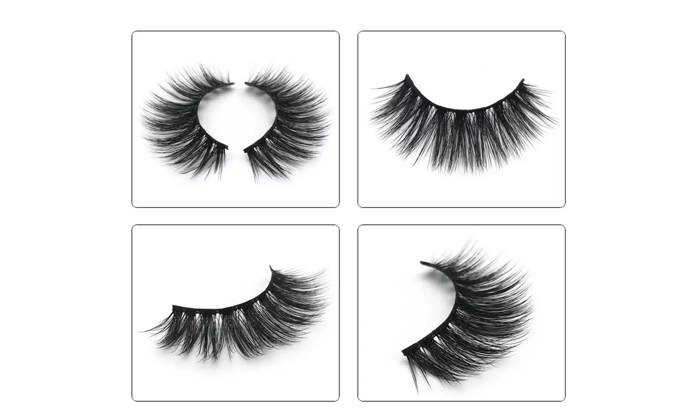 5 PAIRS Mink Lashes Eyelashes 3D WISPY Eyelash Extension Makeup