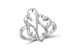 Jewelonfire Open Hearts Ring in SS 16369 - Second Medium
